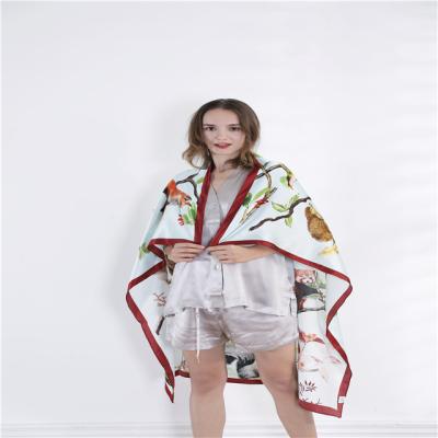 China Custom Printing Scarf Luxury Styles 100% Pure Silk Square Designer Scarf for sale