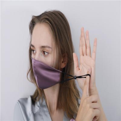 China Whitening fashion silk face muffle with adjustable ear loops, suitable for men and women for sale