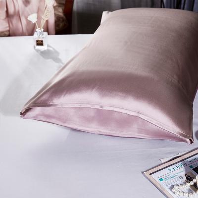 China Anti-Static Luxurious Queen Size Charming Ultra Soft Solid Color Mulberry Silk Pillow Case For Valentines Gift for sale