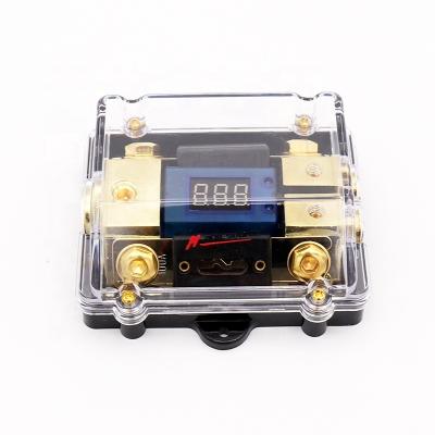 China Built-in A.W.G. fuse holder Auto 0/2/4 Gauge ANL With 100Amp Fuse Block Holder 2 Way With LED Display for sale