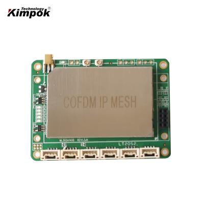 China Up to 32 Node IP Mesh Board Self-Networking Ethernet UAV Transceiver with 27dBm RF Power for sale