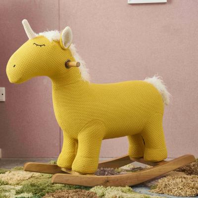 China Factory Wholesale Luxury Modern Stool Baby Kids Animal Toy Rocking Unicorn Seat Heavy Durable Home Stool for sale