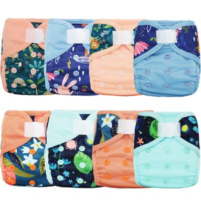 China Waterproof and Breathable Reusable Diaper Cloth Diaper Cover Newborn Envelope Printed Cloth Diaper Cover for sale