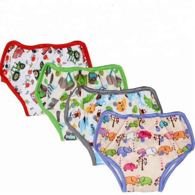 China Printed bamboo terry interior with sew inside insert fits baby diaper training pants for 12-30 months or 5-15 kg for sale