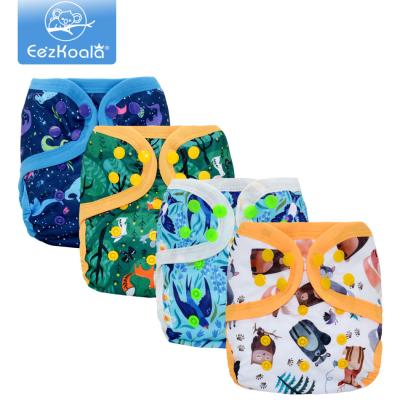 China Hemp Diaper Insert Eco-Friendly Baby Heavy Wetter Instant Wetter EezKoala Cloth AI2 Fabric Night Printed Waterproof Cloth Diapers for sale