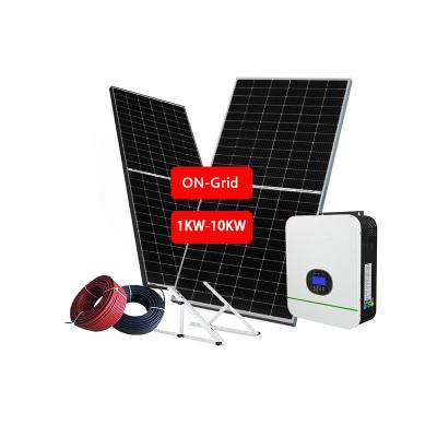 China 3kw 5kw 8kw 10kw Home Solar System Home On Grid Solar Power System for sale