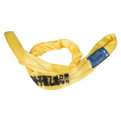 China Polyester 3T 3000 Kg Eye To Eye Soft Round Polyester Lifting Sling Belt Sling for sale