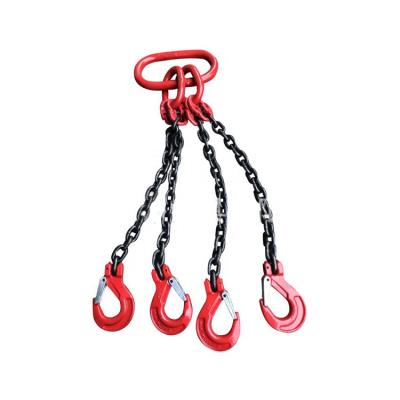 China Overhead Lifting G80 Link Chain Sling With Hook Lifting Chain Sling for sale