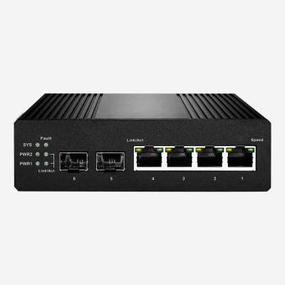 Китай 4 порта PoE 2 промышленных управляемых коммутатора SFP Powered Switch 130W PoE продается