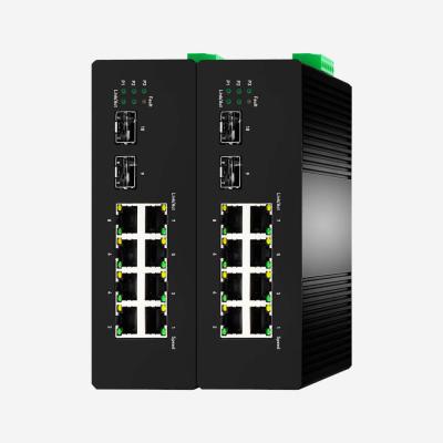 China Interruptor industrial de IEEE802.3 Af/At Gigabit Ethernet con los puertos de los puertos 2G SFP del PoE de 8 gigabites en venta