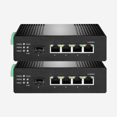 China Interruptor de Ethernet del CE ROHS 10Gbps 100 Mbps con 1 SFP 4 puertos RJ45 en venta