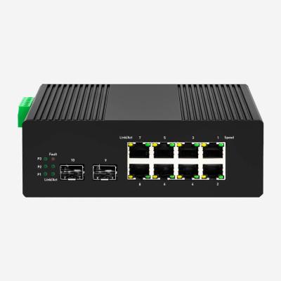 China La capa 2+ del gigabit de ROHS UKCA manejó los interruptores con 8 RJ45 puertos de la fibra de los puertos 2G SFP en venta