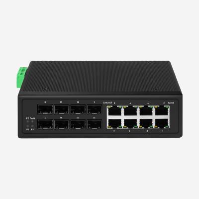 中国 8 RJ45 8 SFP 16の左舷層2+スイッチSTP RSTP完全なギガビット スイッチ 販売のため