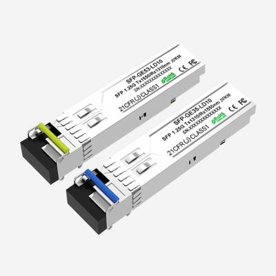 중국 LC 20 킬로미터 SFP 송수신기 모듈 1550nm 플러그 앤드 플레이 판매용