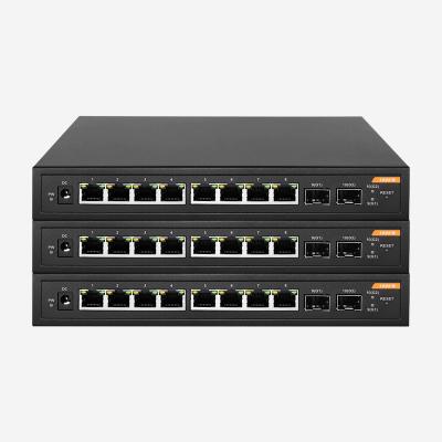 China puertos llenos elegantes fáciles RJ45 2G del interruptor 8 el 10/100/1000M del gigabit de la fuente de alimentación de 12V 1A SFP en venta