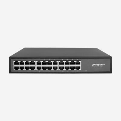 中国 24の10/100M自動感知RJ45港が付いている管理対象外の100 Mbpsのイーサネット スイッチ 販売のため