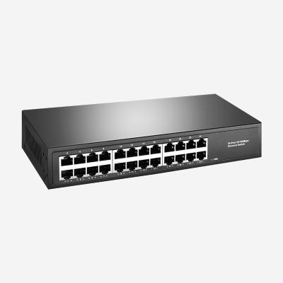 China 24 RJ45-Havens 10 100M Switch 100 de Schakelaar van Mbps Ethernet met MDI/MDIX Autoflip function Te koop