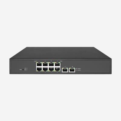 중국 8 PoE+ RJ45 공항과 2곳 RJ45 공항과 VLAN 지원 기가비트 현명한 포 스위치 판매용