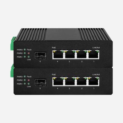 China Gigabit High Speed Industrial POE Switch 10Gbps Switching Capacity With 4 PoE Ports for sale