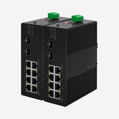 China Capa industrial 2 Conmutador Gigabit gestionado 1000 Mbps Velocidad con PoE en venta