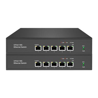 Κίνα 10G αυτόματη ανίχνευση RJ45 5 Port Dumb Switch με χωρητικότητα μεταγωγής 100Gbps για δικτύωση προς πώληση