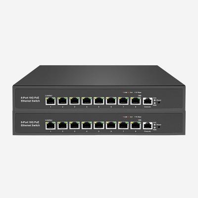 Cina 8 PoE RJ45 Layer 3 10gb Switch con supporto per reti VLAN, RSTP/MSTP, ERPS Ring in vendita