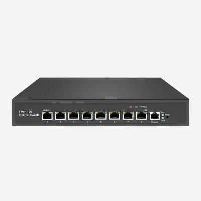 China Rack montierbar 8 RJ45 10GB Schicht 3 Schalter mit Redundanz und Stromversorgung zu verkaufen