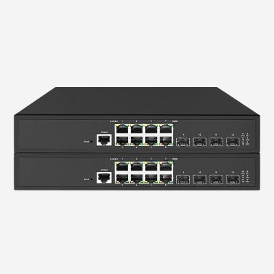 China PoE-ondersteuning / 10 Gbps-poortsnelheid, 4 10 Gbps SFP+-switches met 8 Gigabit RJ45-poorten, QoS, ACL, SSL Te koop