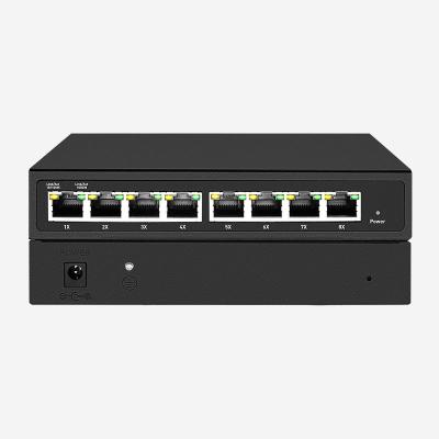 China 12VDC/1A 8 10/100/1000Mbps RJ45 Smart Switch für hohe Bandbreitenanforderungen von 16 Gbps zu verkaufen