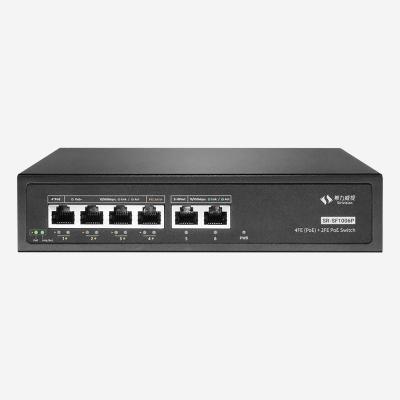 Cina 6 PoE RJ45 Ethernet Fibre Copper 100 Mbps Switch supportante gli standard IEEE 802.3 per la rete mesh in vendita