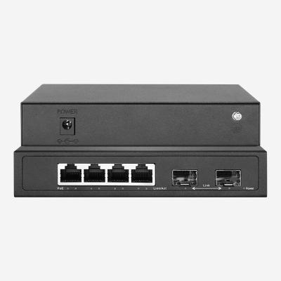 中国 Gigabit 4 RJ45 2 SFP 無管理 スイッチ 2K MAC アドレス 表 ネットワーク用 販売のため