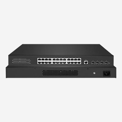 Chine 28 ports sur rack, montable 10 Go, commutateur de couche 3 avec IPv4/IPv6, contrôle de flux, STP, RSTP, MSTP, ERPS à vendre