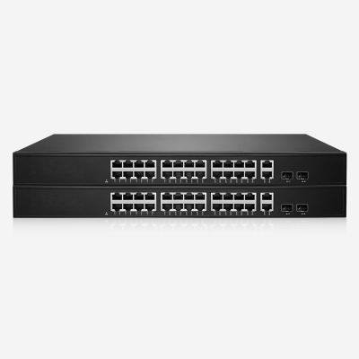 Κίνα 26-Port Gigabit And 100M Unmanaged Network Ethernet Switch With 2 Gigabit SFP προς πώληση