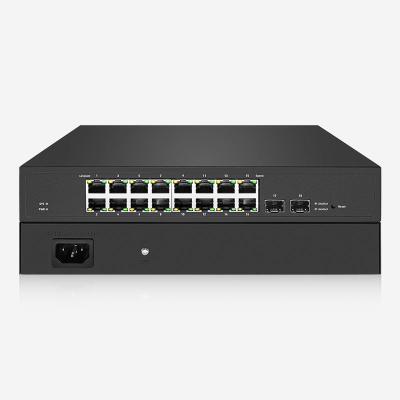 China 16 RJ45 Gigabit Smart Fiber Switch With 802.1q VLAN And QoS Features Te koop