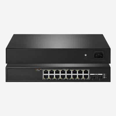 中国 16 PoE+ RJ45 ポート,2.5 Gigabit 無管理 PoE スイッチ 高速 12K ジャンボフレーム転送 販売のため