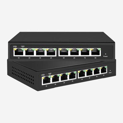 China Switches inteligentes de 16 Gbps Gigabit con 8 puertos RJ45 y características de conmutación L2 en venta