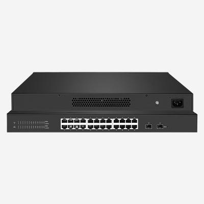 China 24-poort Smart Gigabit Ethernet Switch met 9K Jumbo Frame voor verbeterde netwerkprestaties Te koop