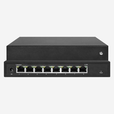 China 8 RJ45 2.5 Gb Ethernet Switch Advanced And Lightweight With DC 12V 1.5A Power Supply Te koop