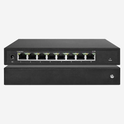 Китай 2.5 G 8 POE RJ45 Switch 50/60Hz Источник питания 5 Кабельная сеть СМИ Max 100m Для сетевой инфраструктуры продается