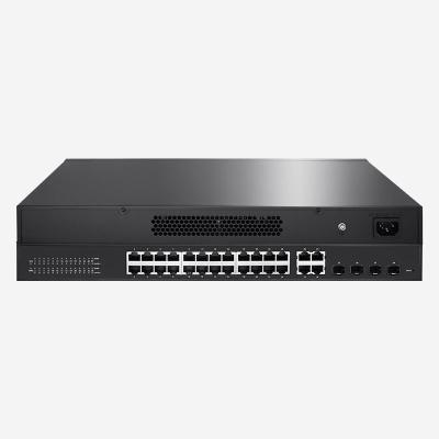 China 24 puertos PoE Smart Switch La combinación perfecta de 8K MAC Address Table y 4 medios de red para una red óptima en venta