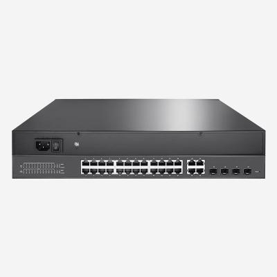 China 24 Port Layer 2 PoE Switch Temperature Range of 0°C to 45°C with Port Mirroring and VLAN Support for sale