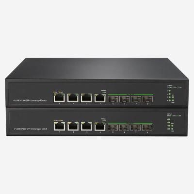 China Powerful 4 RJ45 10G Ethernet Switch With Jumbo Frame Support And 160Gbps Switching Capacity Te koop