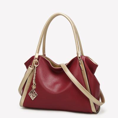 China Lady 2021 Summer Large Size Ladies Handbags Popular Elegant Fashion Designer PU Leather Shoulder Purses Bag For Women for sale