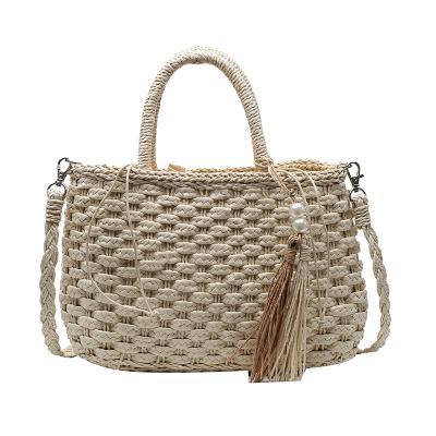 China Fashion Wholesale Summer Straw Bags Beach Tote Purse Women Cross Basket Camping Bag Cross - Body Ladies Woven Handbags for sale