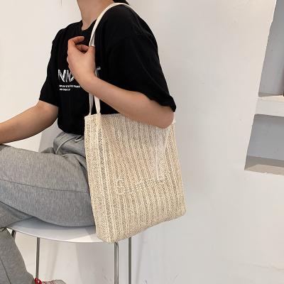 China 2020 Lady's Summer Women's Handbags Summer French Beach Tote Ladies Straw Bag Tote Casual Designer Purses New for sale