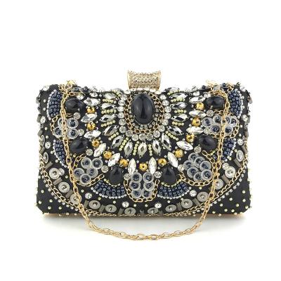 China Unique Rhinestone Evening Phone Bags Beaded Purse Jewelery Ladies Fashion Hand Clutch Purse Bag Women Wedding Clutch Bag With Crystals for sale