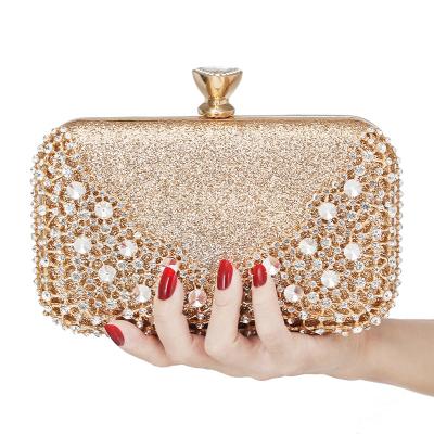 China Fashionable/Vintage Bling Bling Diamond Women Clutch Hand Bag for Party Ladies Noble Hollow Out Evening Clutches Jewel Vintage Banquet Wedding Purse for sale