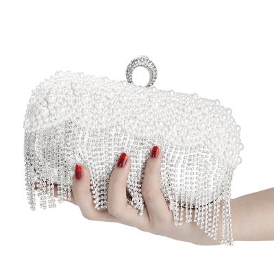 China Nobility Fashionable Hot Ladies Even Clutch Purses Silver Women Handbags For Dinner Girls Banquet Clutches Silver Beaded Handbag for sale