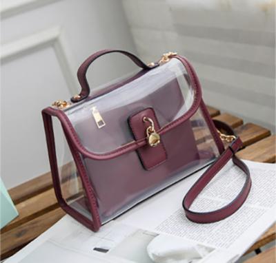 China 2021 Hot Sale Casual Clear Cross - Fashionable Girls Purses Small Women Body Jelly Shoulder Handbag Simple Transparent Cute Style Bags for sale