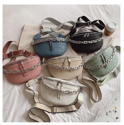 China Fashion Anti-theft Ladies Waist Bag Good-for-nothing Bag Chain Strap Pussy Chest Package Streetwear Leather Bags For Women for sale